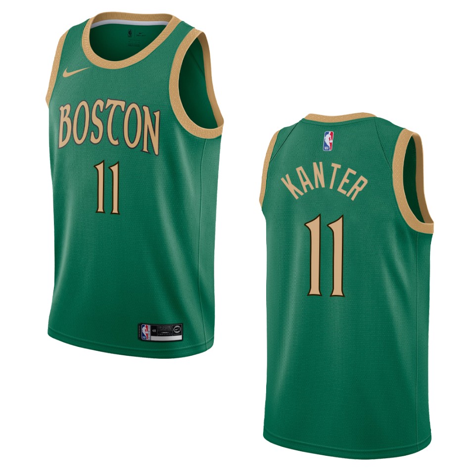 Men's Boston Celtics Enes Kanter #11 City 2019-20 Kelly Green Swingman Jersey 2401MURD